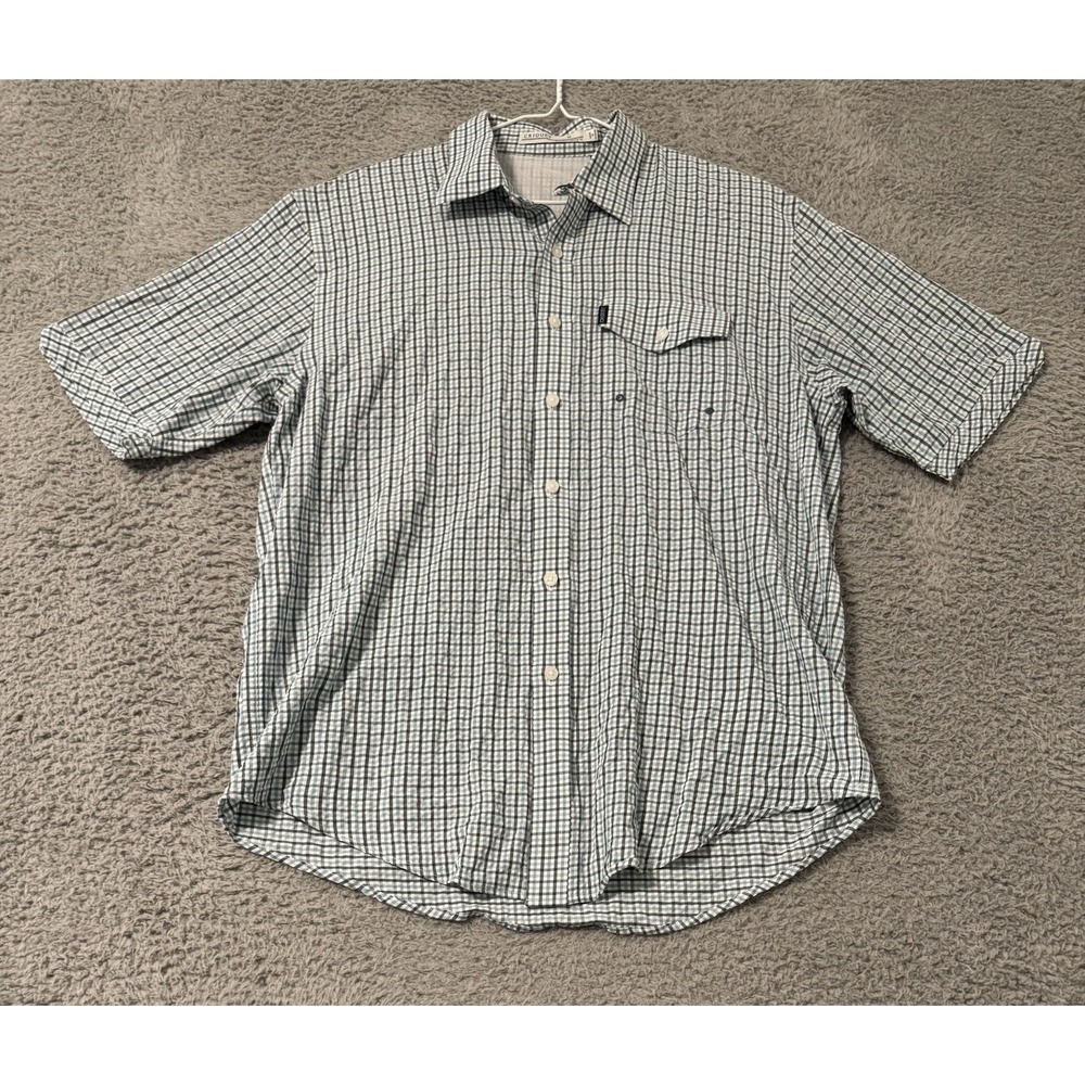 Criquet Shirt Mens Medium Pocket‎ Button Up Short Sleeve Golf Casual